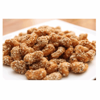 Castanha De Caju Caramelizada Com Mel e Gergelim Pacote 500g